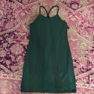 Green Athletic Dress with built in bra and shorts